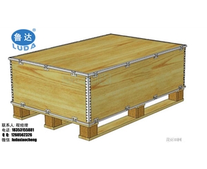 廠家訂做出口環保木箱 可拆卸膠合板鋼邊箱 物流周轉環保